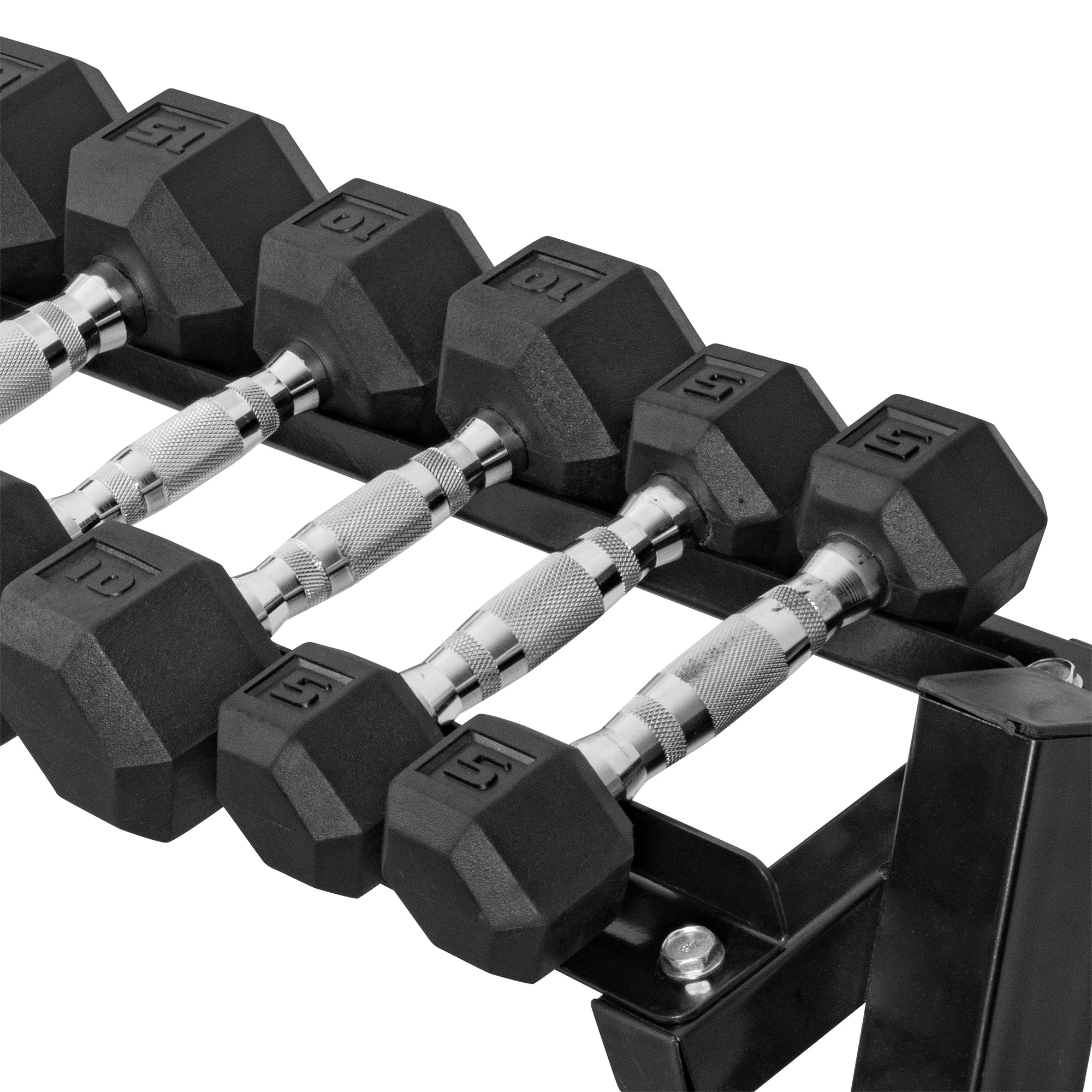 MANCUERNAS HEXAGONALES DE 7 PARES (5-35 LB) CON RACK