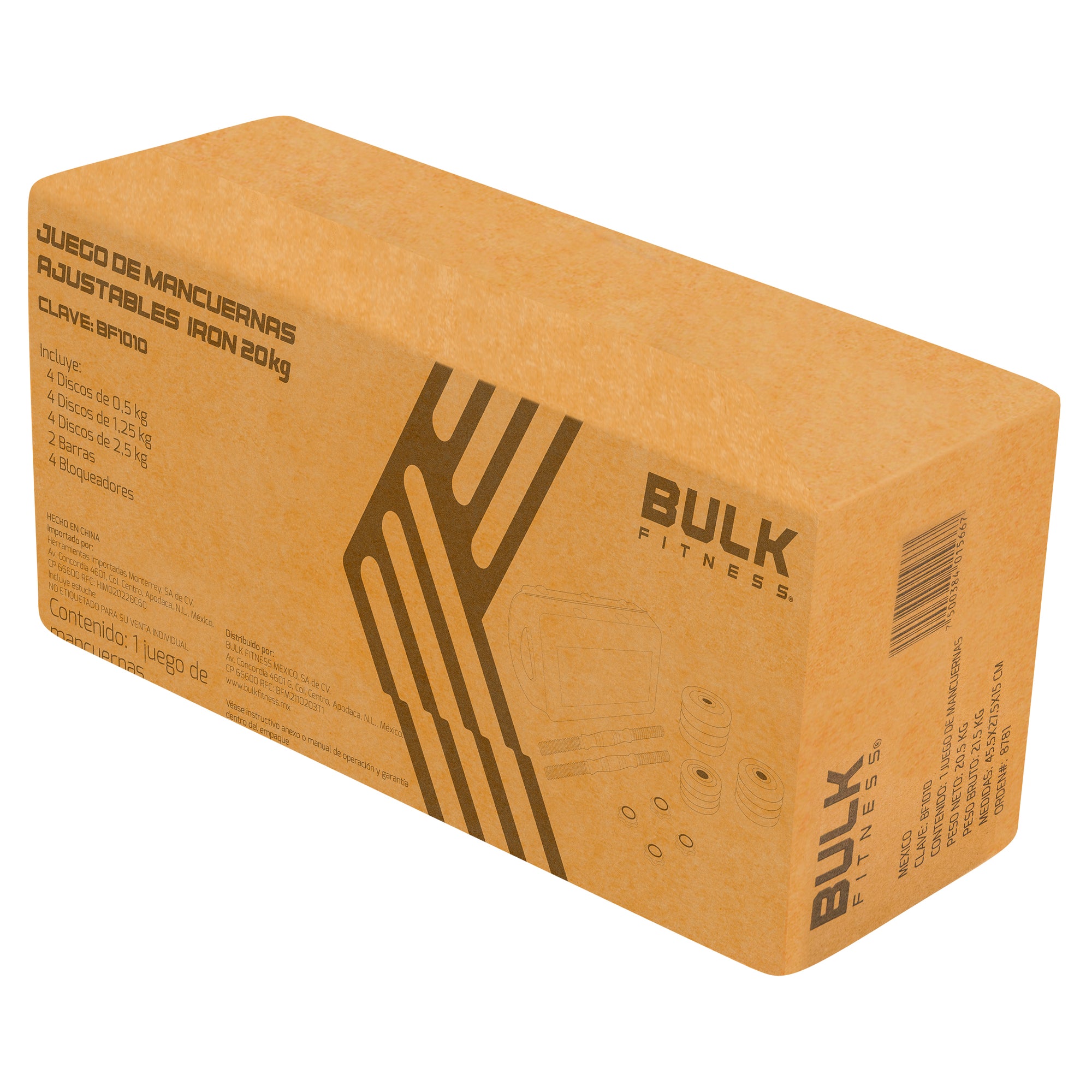 JUEGO DE MANCUERNAS AJUSTABLES IRON 20 KG